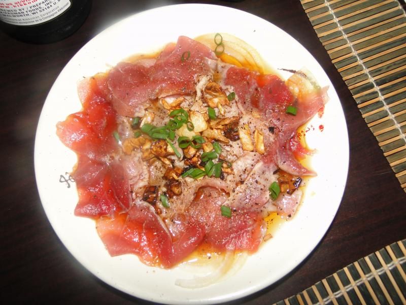 Chaud froid de carpaccio asiatique