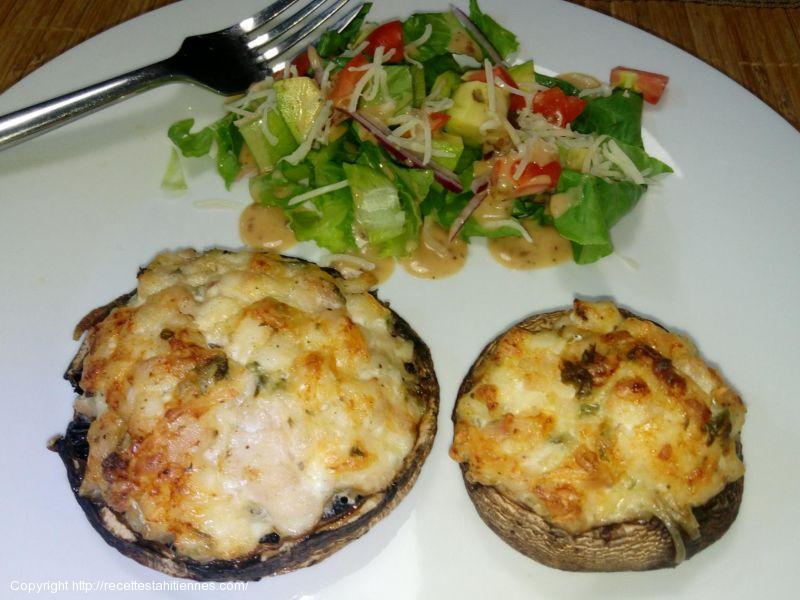 Champignons Portobellos farcis au Bec de canne et parmesan