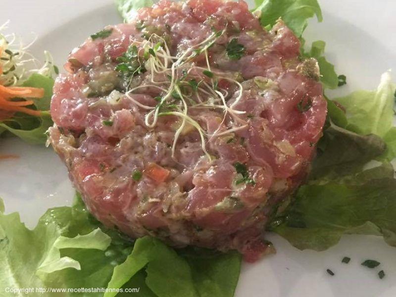 Tartare de thon rouge au gingembre