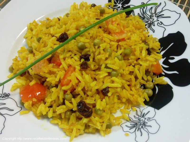 Riz jaune sauté à l'huile de coco