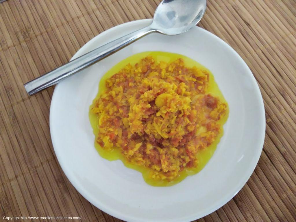 Sauce rea tinito et tahiti (gingembre et curcuma)