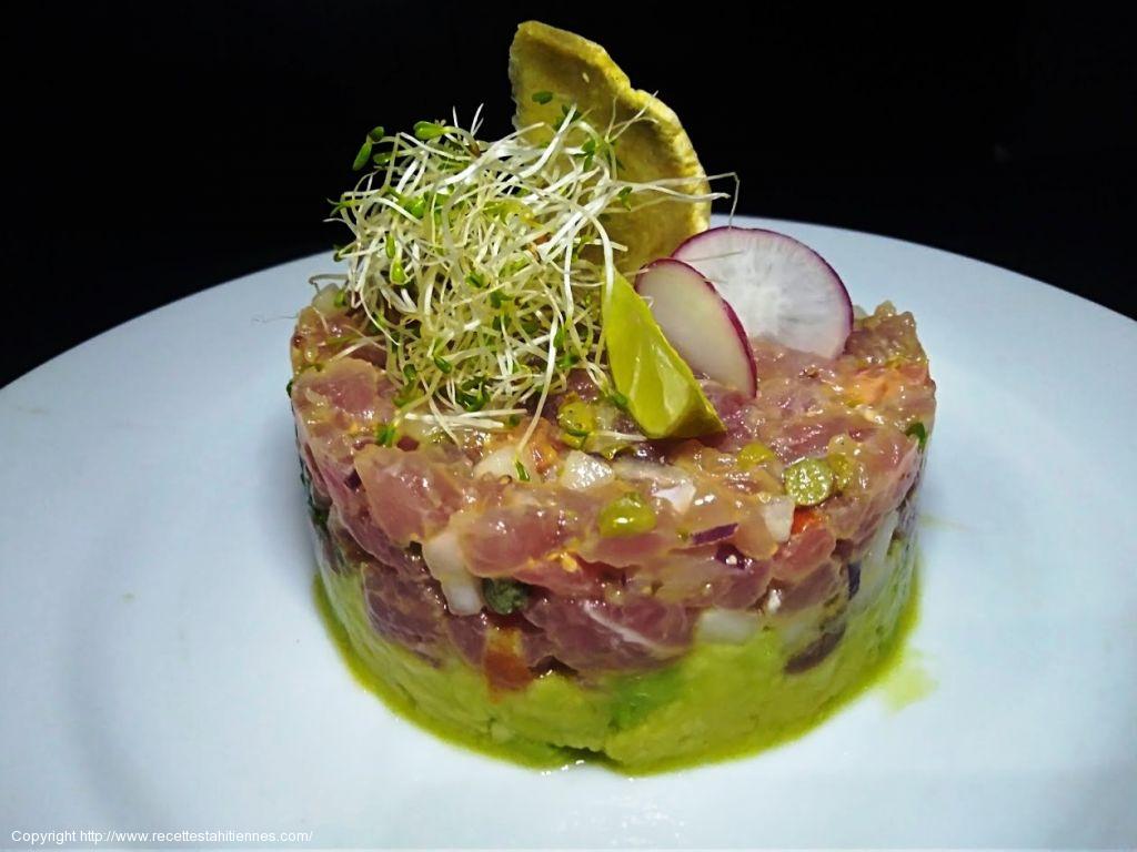 Tartare de thon et sa purée d'avocat