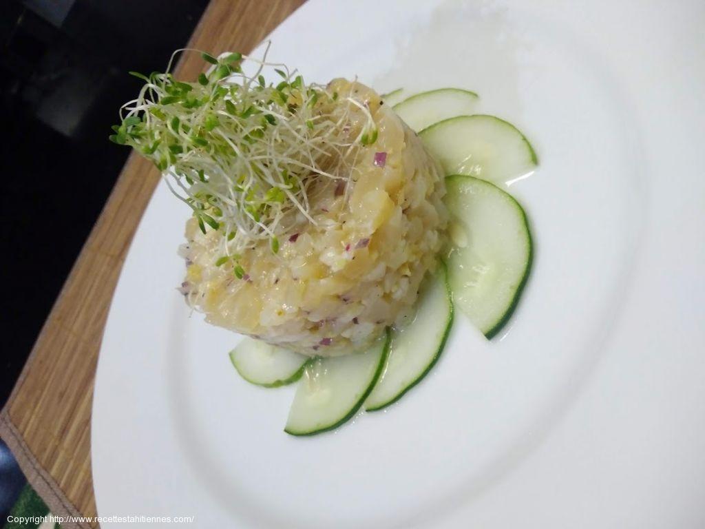 Tartare de Korori au gingembre et huile d'olive