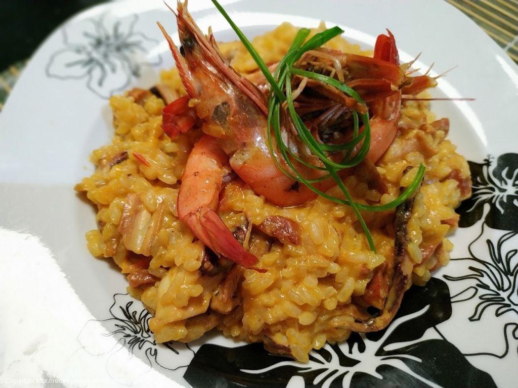 Risotto de crevettes fraiches et chorizo