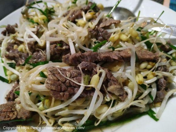 Bœuf sauté au gingembre et au soja
