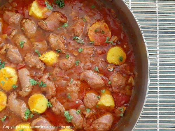 Rougail de saucisses et Fei