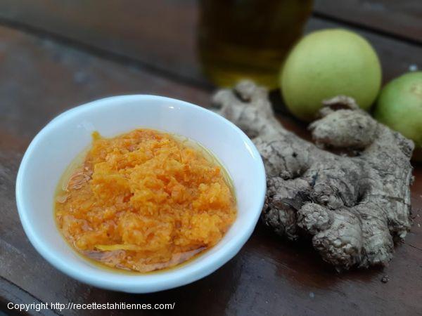 Sauce curcuma gingembre